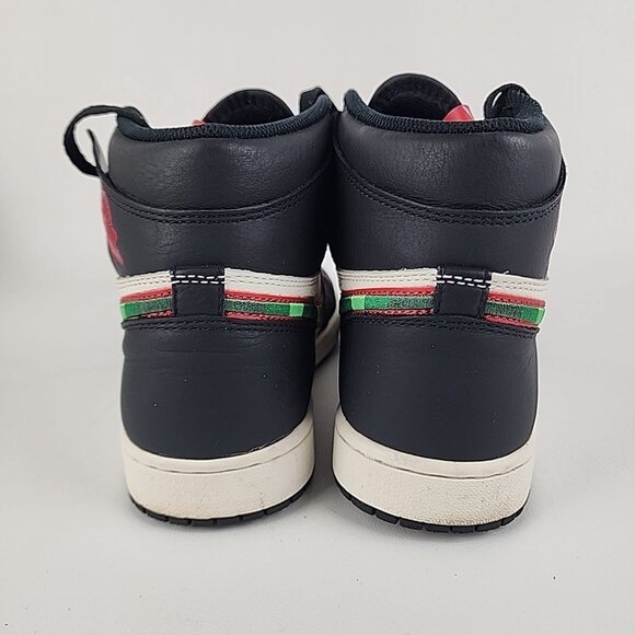 Nike Air Jordan 1 Retro High OG Basketball Leather Black Men's Shoes Size 9 - Picture 7 of 11